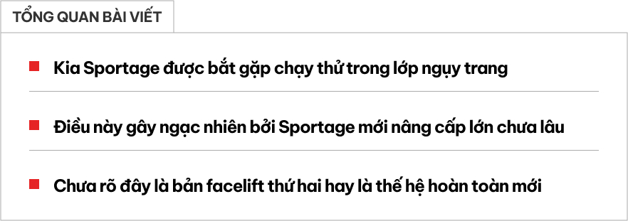 Kia Sportage phủ kín lớp ngụy trang
