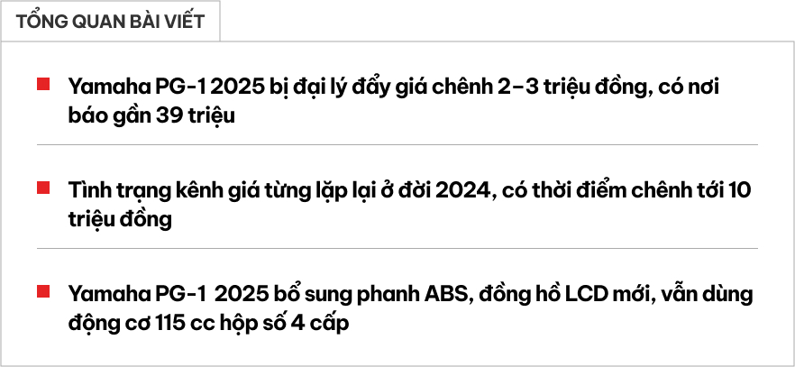 Khách hàng đặt mua Yamaha PG-1 2025