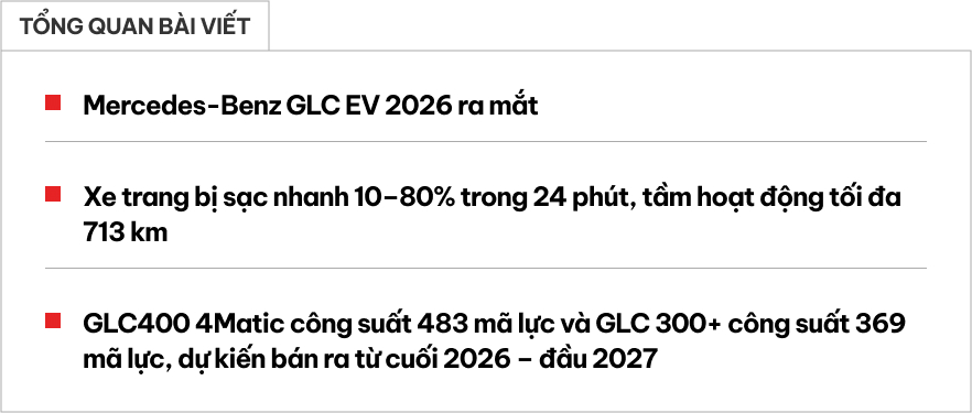 Mercedes-Benz GLC EV với lưới tản nhiệt LED độc đáo