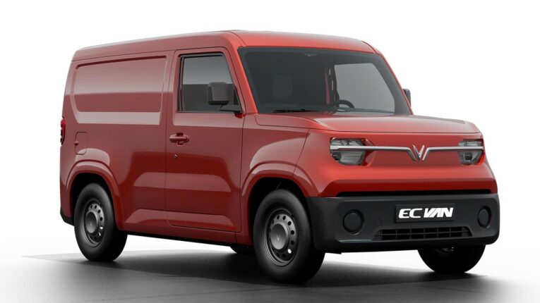 Ảnh dựng đồ họa xe điện mới VinFast EC Van