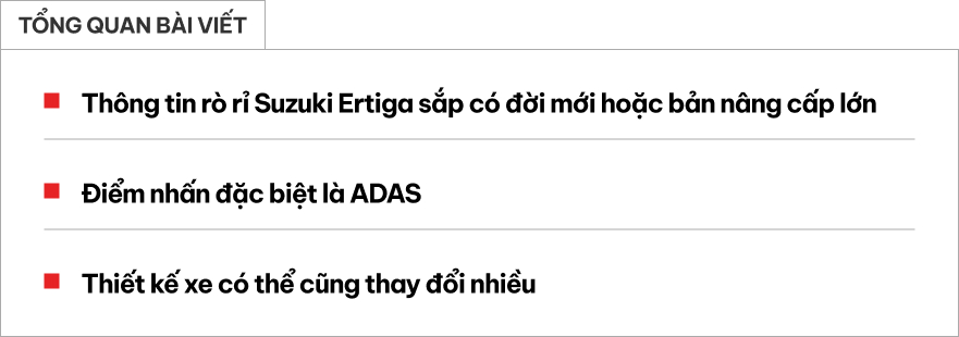 Rộ tin Suzuki Ertiga sắp nâng cấp lớn: Thiết kế mới