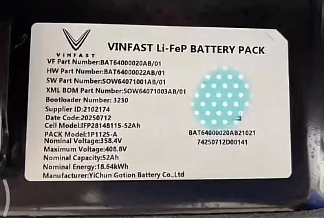 Bảng thông số pin mới của VinFast EC Van