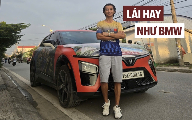 Chân dung anh Đỗ Văn Nghĩa bên xe điện