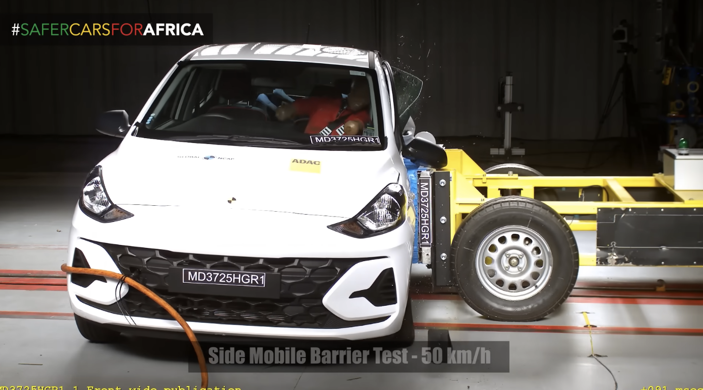 Grand i10 trong bài thử va chạm của Global NCAP Hyundai Grand i10 thử nghiệm va chạm