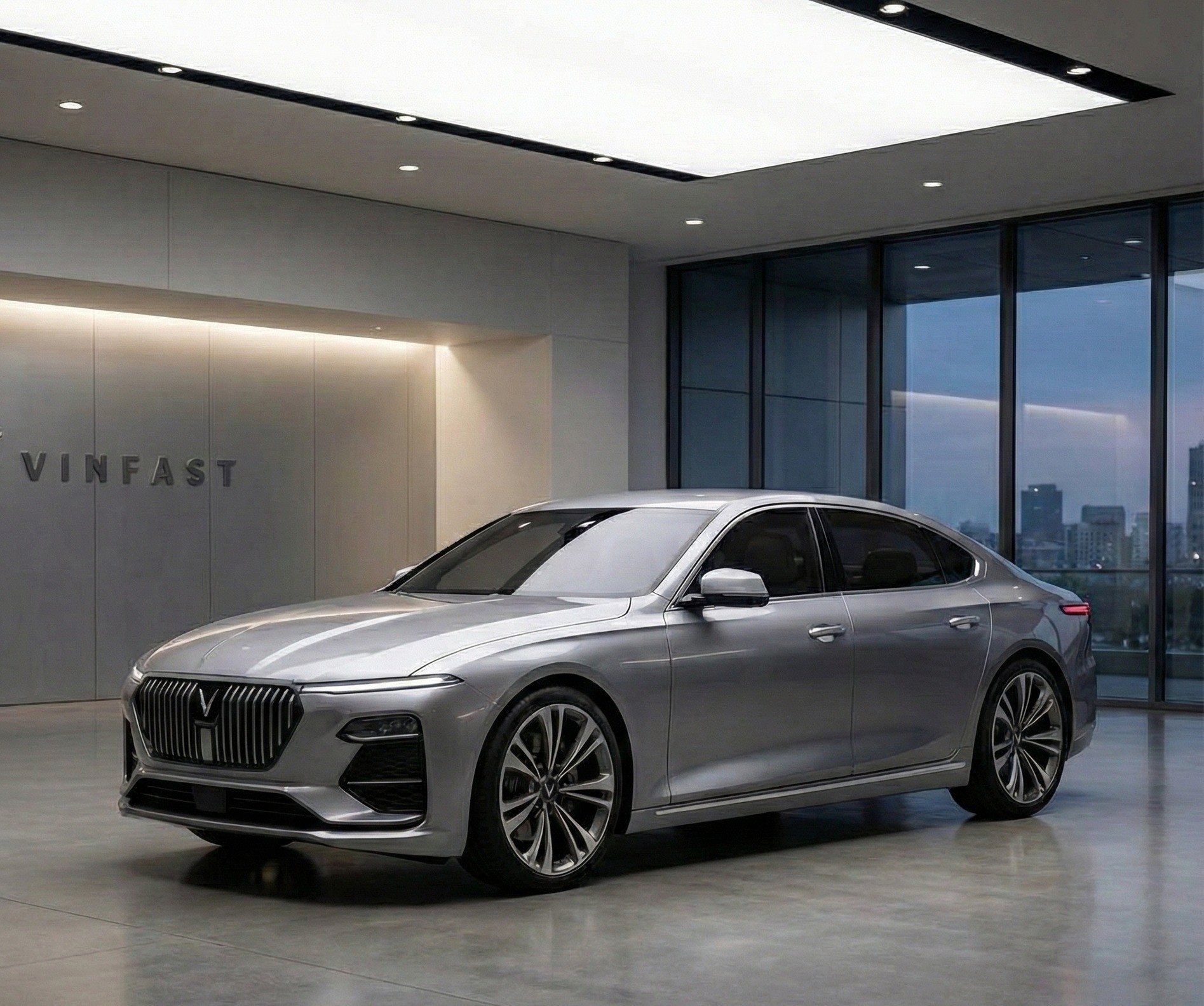 Mẫu SUV mới với lưới tản nhiệt lớn và thiết kế khỏe khoắn Mẫu SUV mới kích thước lớn, tổng thể vuông vức